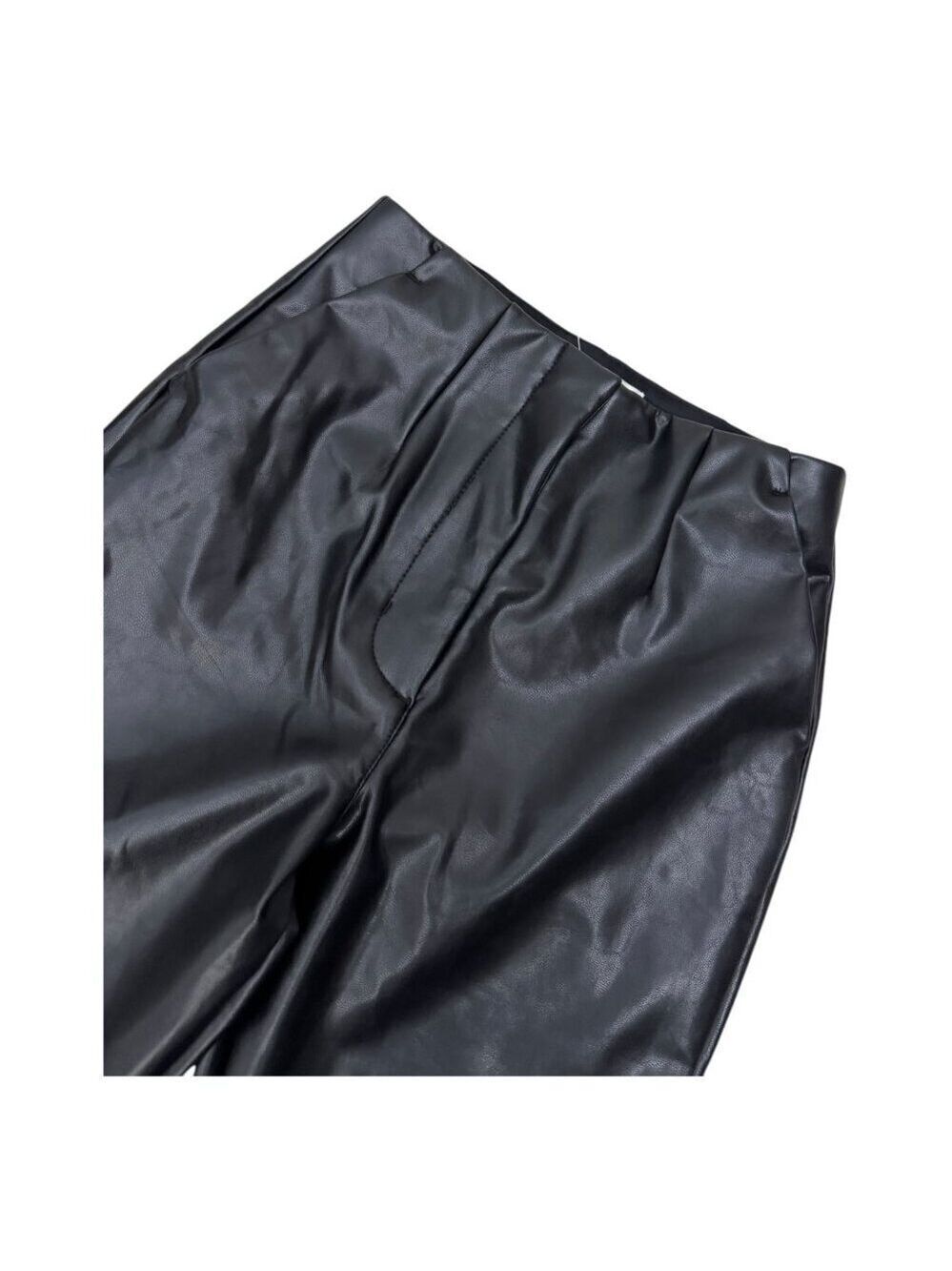 ABERCROMBIE & FITCH Vegan Leather CURVE LOVE Flared Pants Womens 00 - Picture 5 of 6